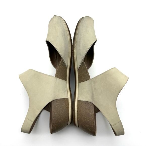 Dansko Vera Wedge Sandal Oyster Cream Nubuck EU 39 US 8.5-9 - Picture 7 of 12